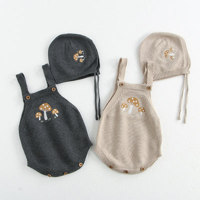 Baby's Long-sleeved Sweater Suspender Romper