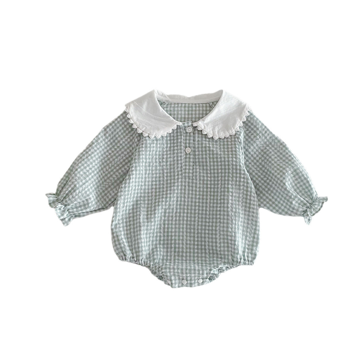 Long Sleeve Bottom-covering Rompers Baby Girl Doll Collar Romper