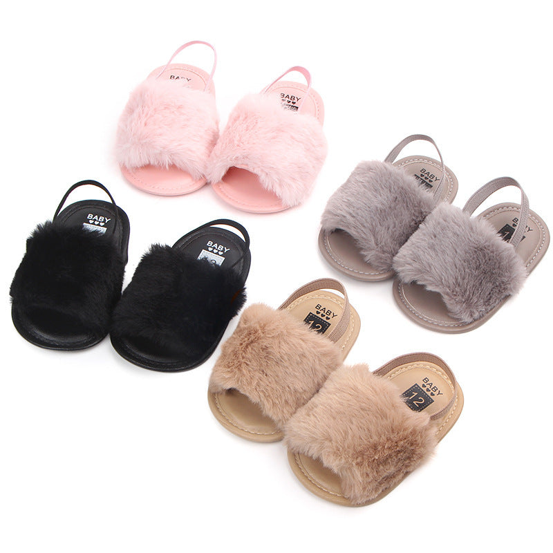 0-1 four-color baby sandals soft bottom toddler shoes elastic comfortable non-slip baby shoes