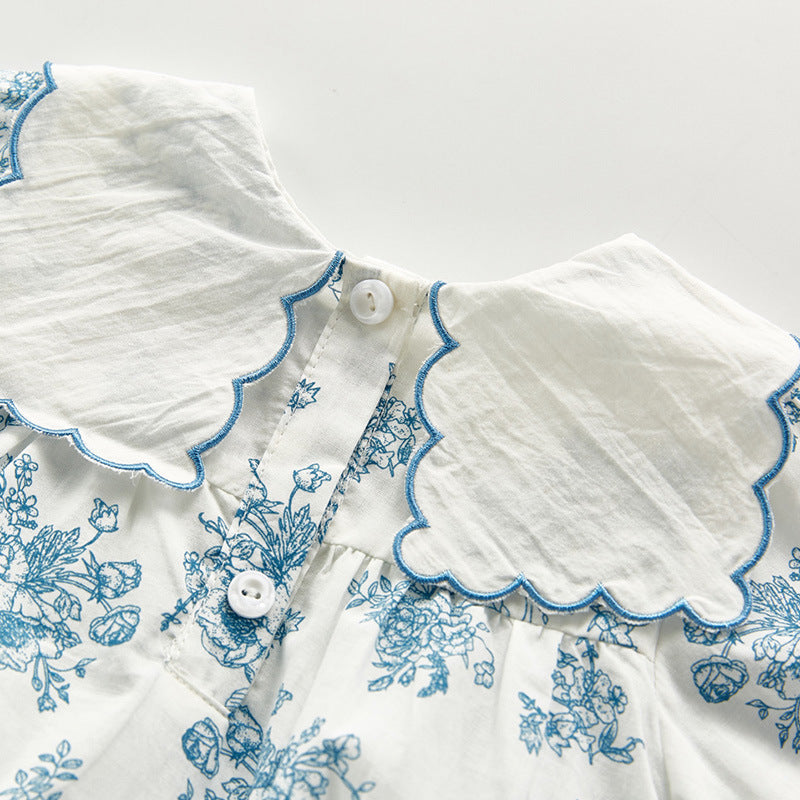 Blue Cotton Skirt