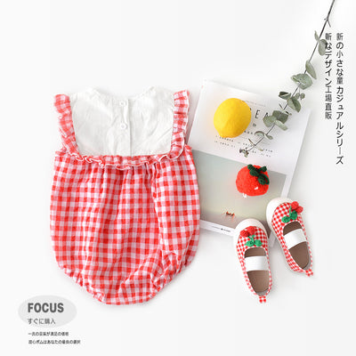 Plaid Baby Romper