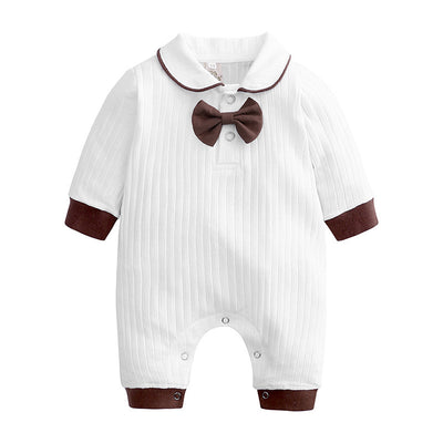 Jacquard cotton gentleman romper