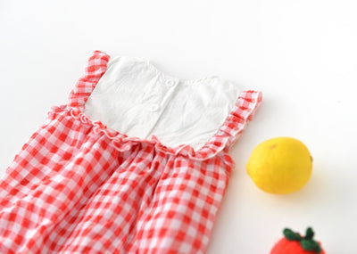 Plaid Baby Romper