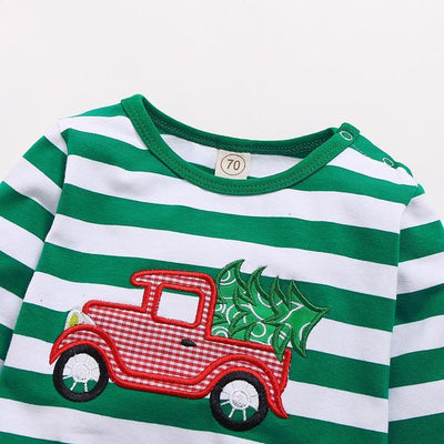 Christmas embroidery romper
