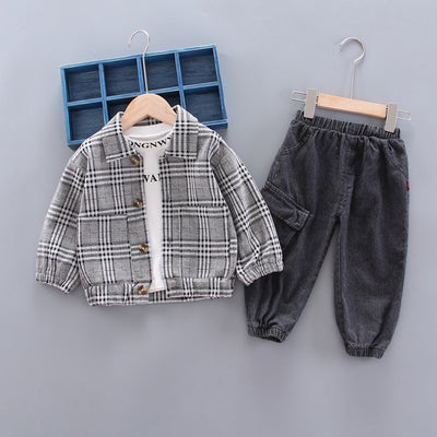 Plaid Dress Set
