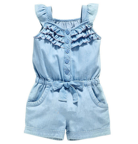 Girls Beautiful Denim Romper