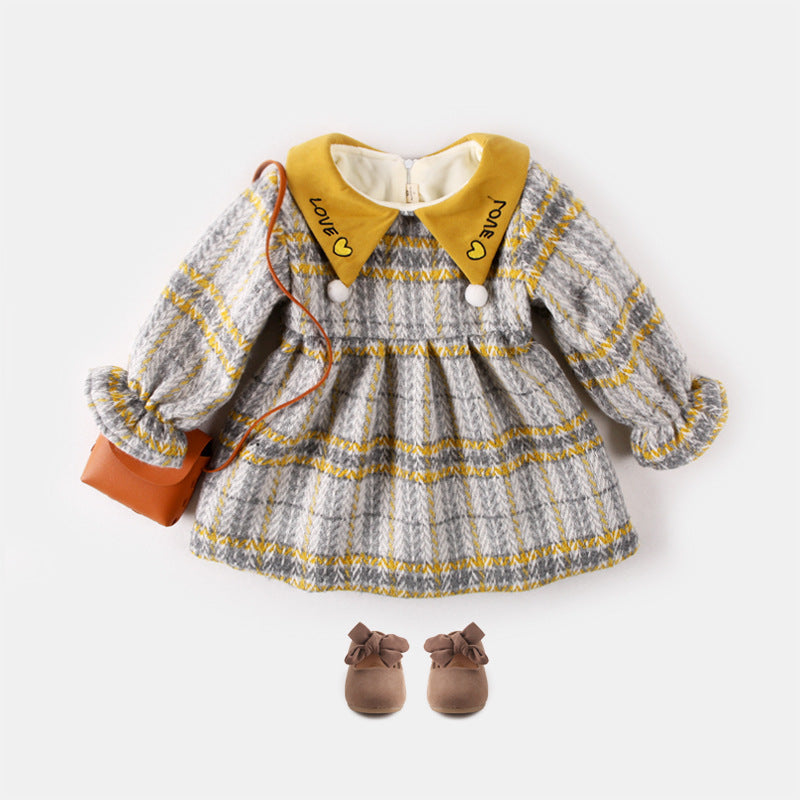 Velvet Plaid Dress