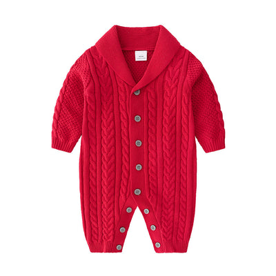 Cotton knit romper jumpsuit