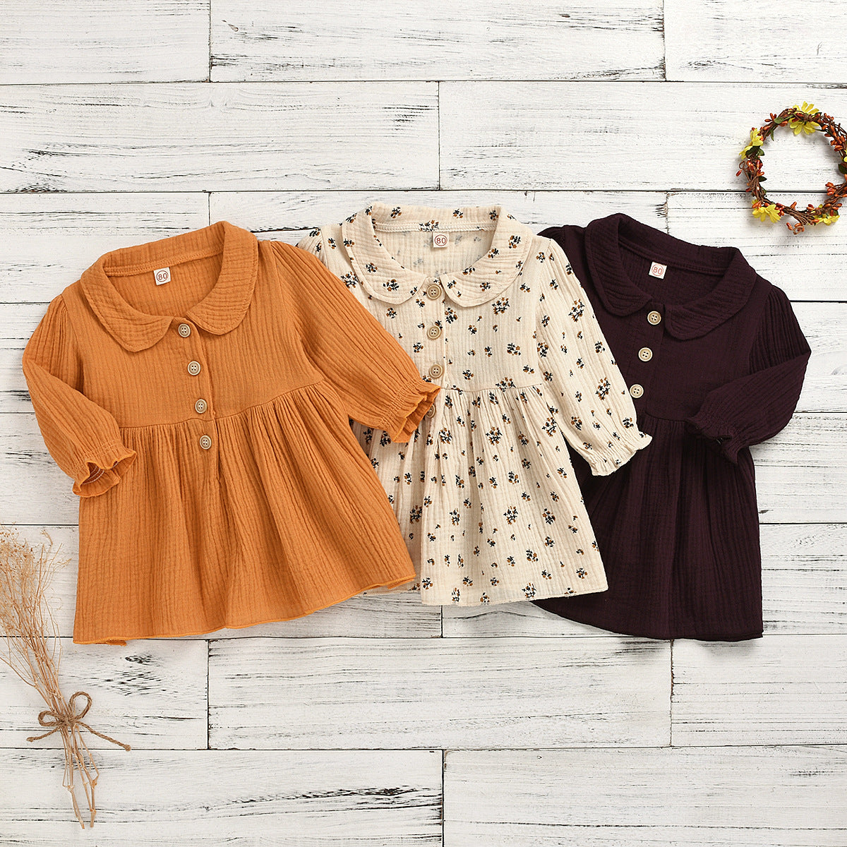 Girls Lapel Dress