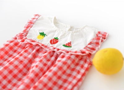 Plaid Baby Romper