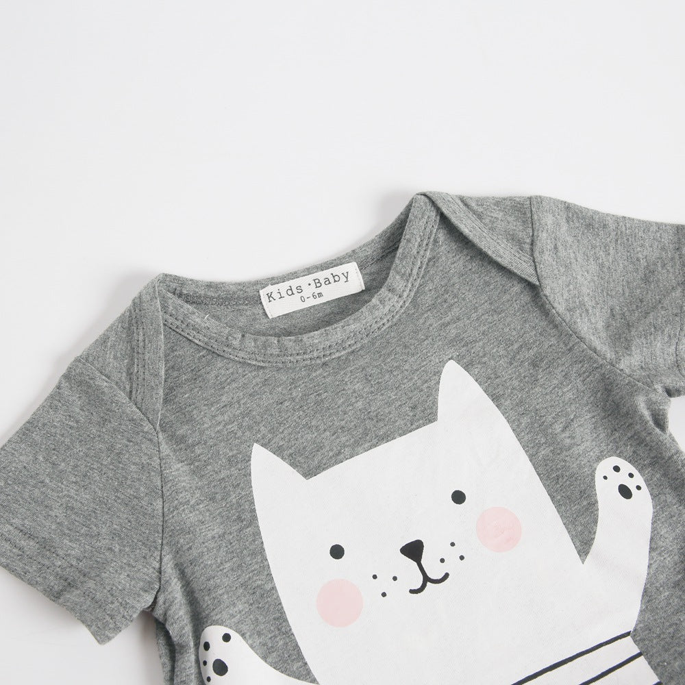 Cartoon Newborn Clothes Baby Princess Romper Mesh Shape Romper