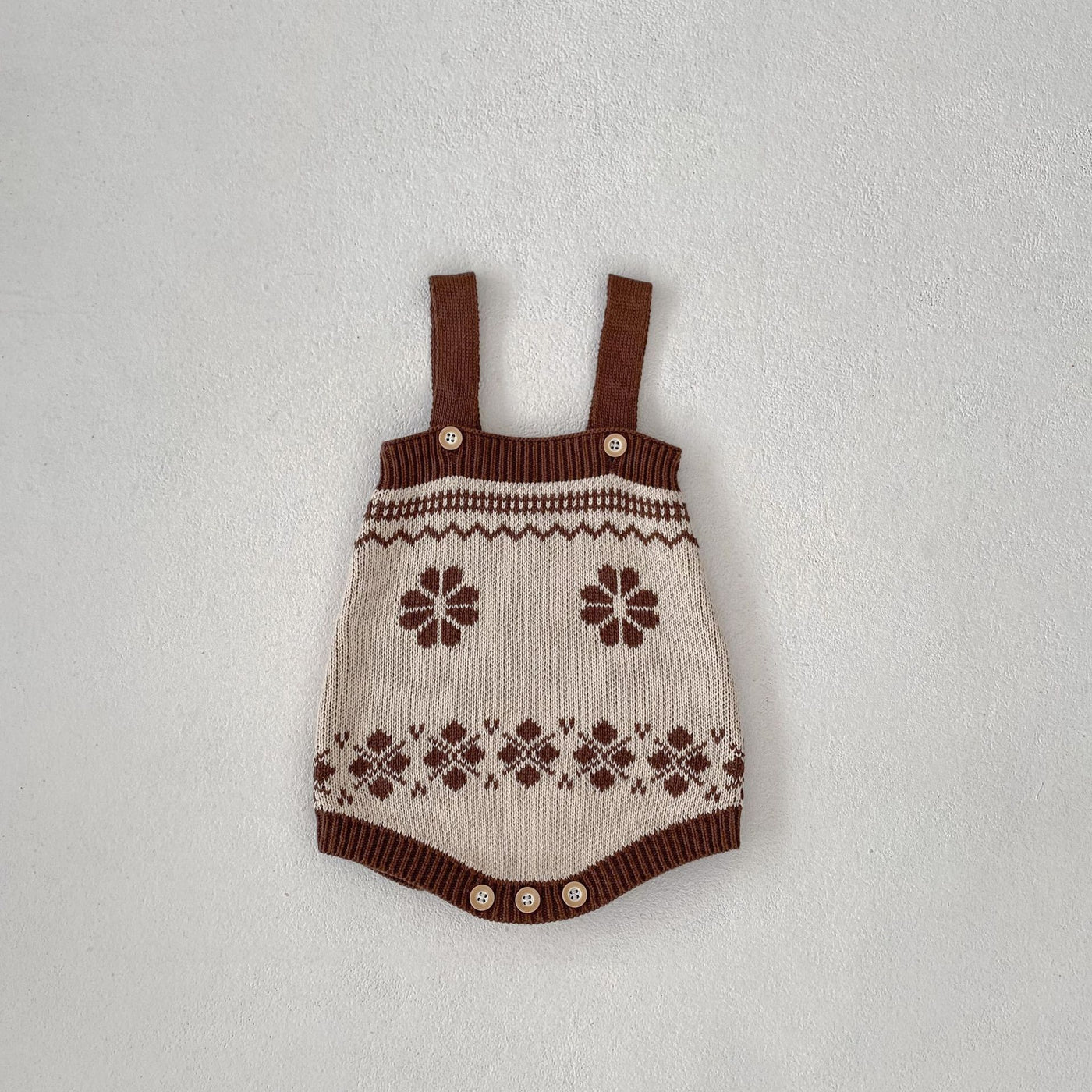 Children's Simplicity Printed Sweater Easy Matching Coat Suspender Romper