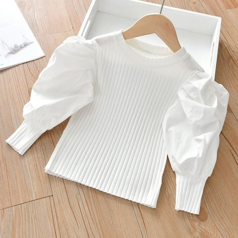 Casual Puff-Sleeve Cotton Shirt