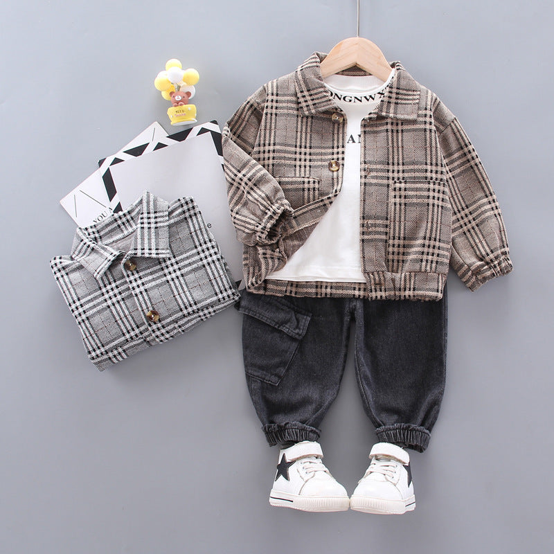 Plaid Dress Set