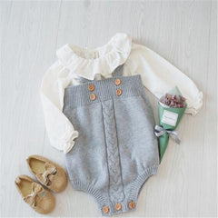 Knitted wool triangle Romper