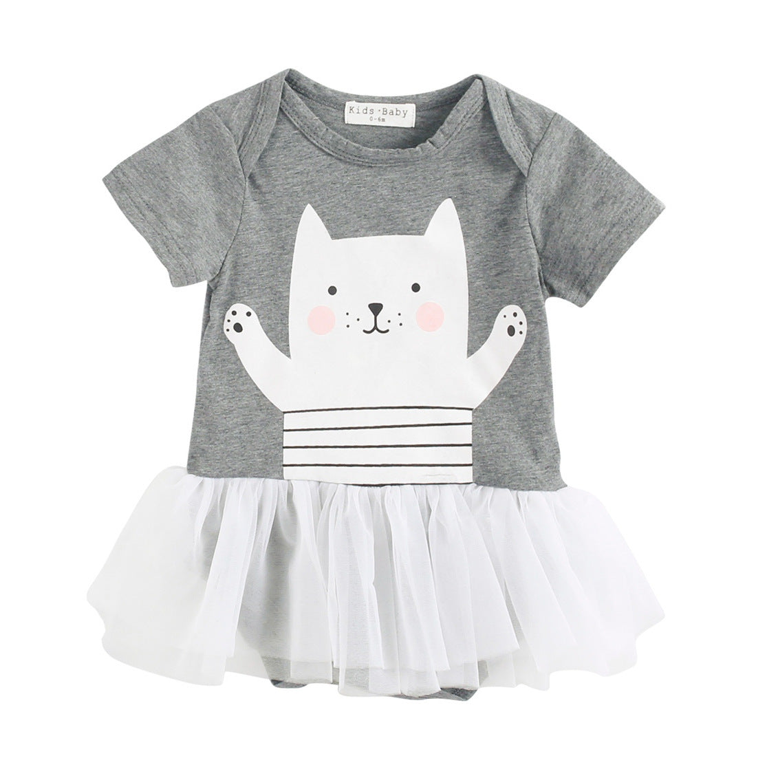 Cartoon Newborn Clothes Baby Princess Romper Mesh Shape Romper