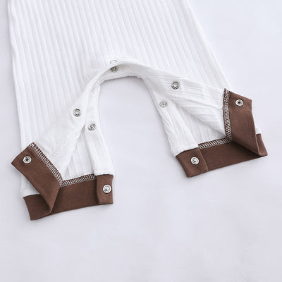 Jacquard cotton gentleman romper