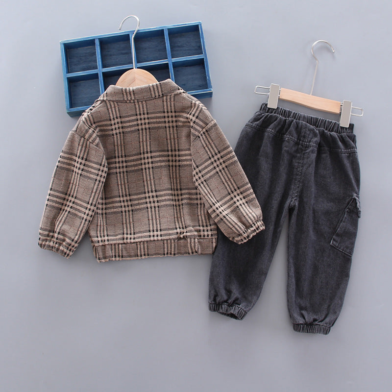 Plaid Dress Set
