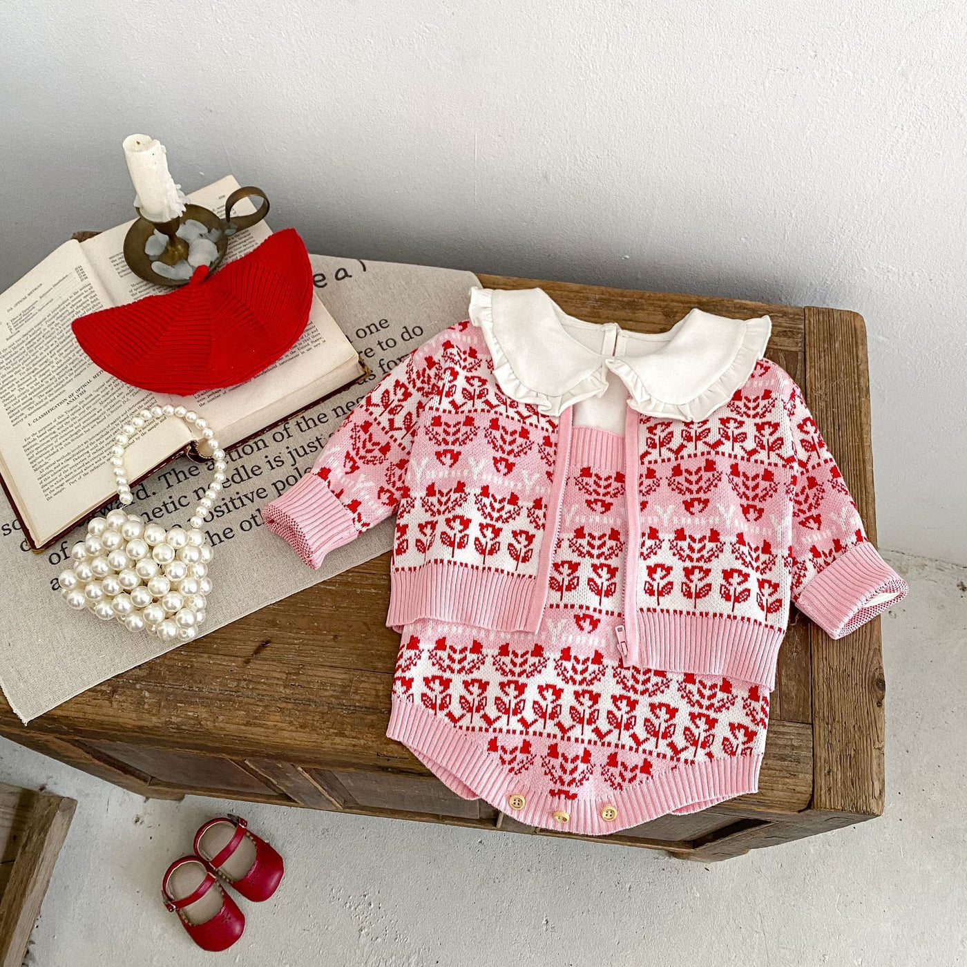 Flower Jacquard Romper