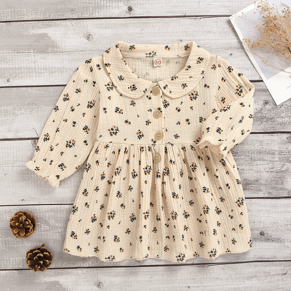 Girls Lapel Dress