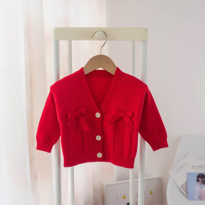 V-Neck Acrylic Kids Sweater