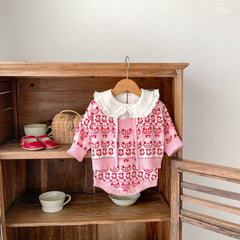 Flower Jacquard Romper