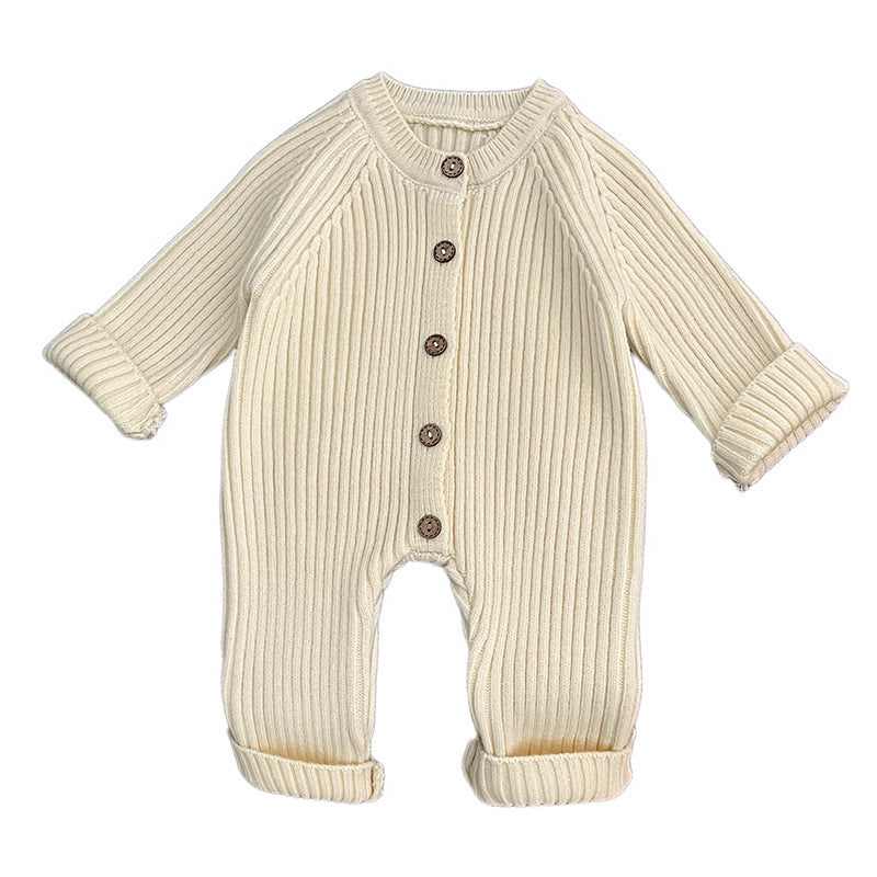 Knitted Thickened Rompers Newborn Winter Clothes Sweater Romper