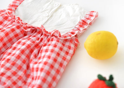 Plaid Baby Romper