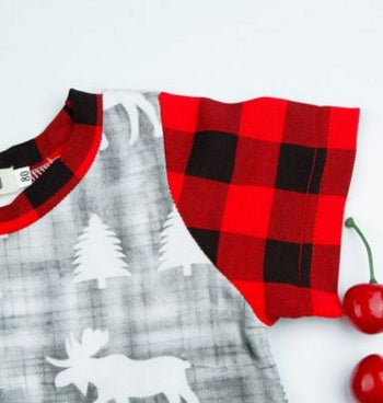 Plaid Forest Romper