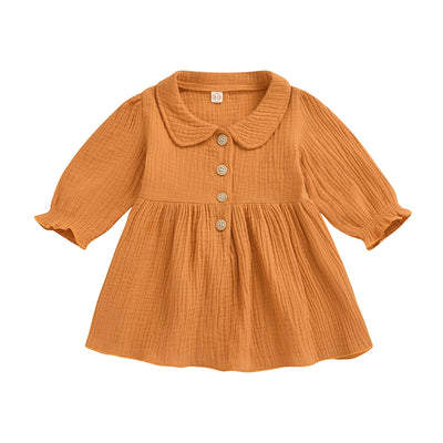 Girls Lapel Dress