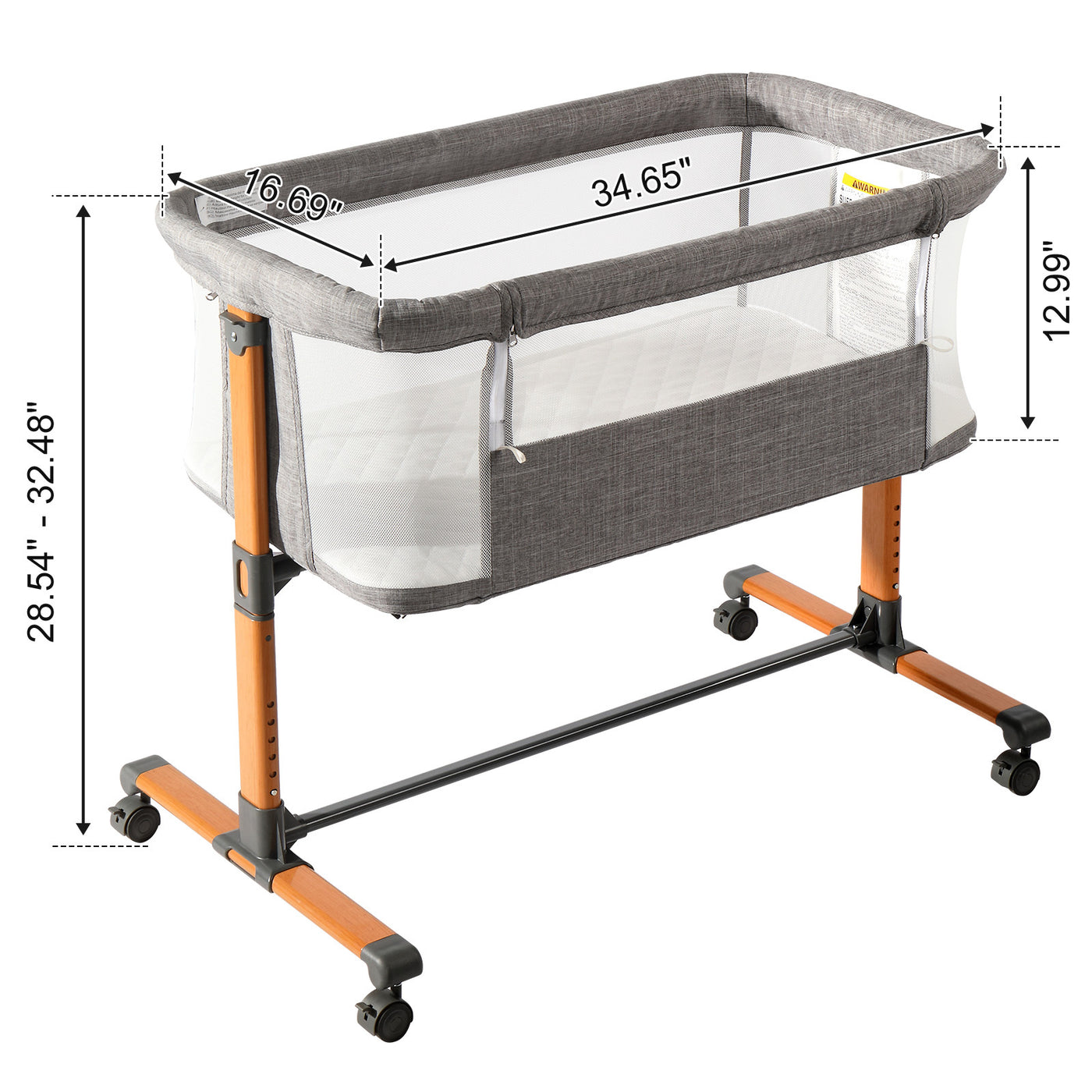 Baby Bassinet Grey