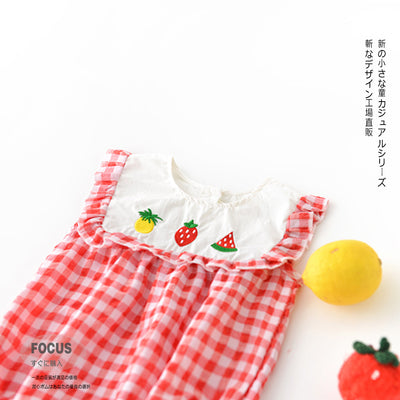 Plaid Baby Romper