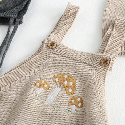Baby's Long-sleeved Sweater Suspender Romper