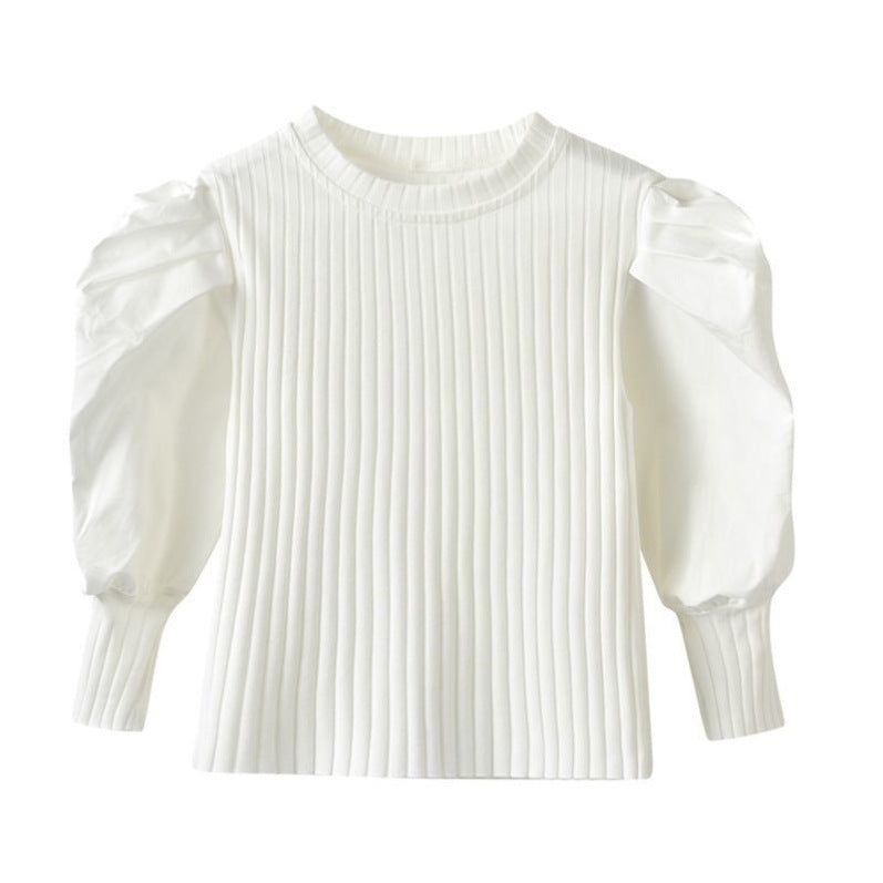 Casual Puff-Sleeve Cotton Shirt