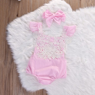 Lace Flower Romper