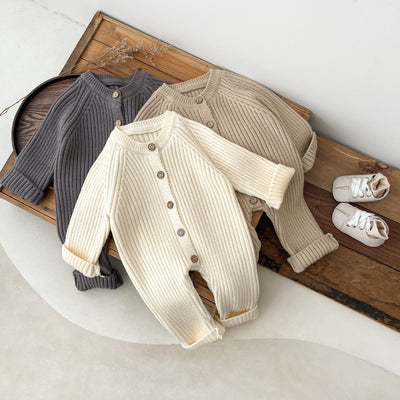 Knitted Thickened Rompers Newborn Winter Clothes Sweater Romper
