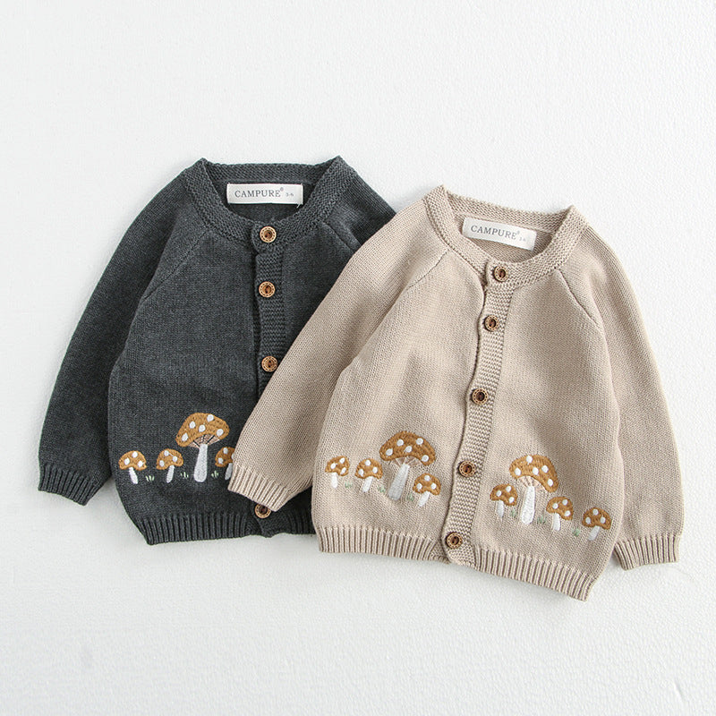 Baby's Long-sleeved Sweater Suspender Romper