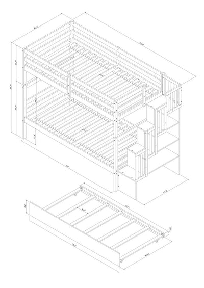 Stairway Storage Bed