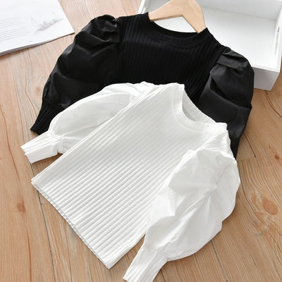 Casual Puff-Sleeve Cotton Shirt